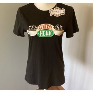 Friends Women’s Classic Central Perk Logo BlackT-Shirt